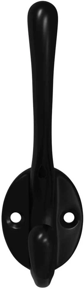 Drabužių kabliukas 346 vnt. Juoda 102 x 29 x 47mm Cinko Lydinys