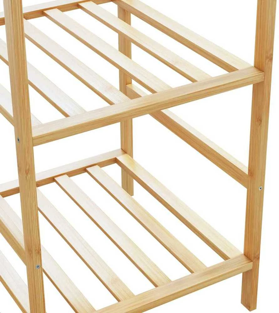 Songmics drabužių kabykla su lentynomis 100x50x184,5 cm bambuko