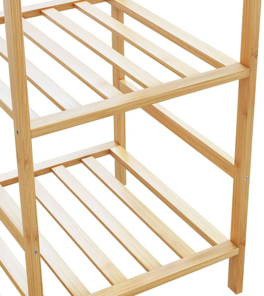 Songmics drabužių kabykla su lentynomis 100x50x184,5 cm bambuko