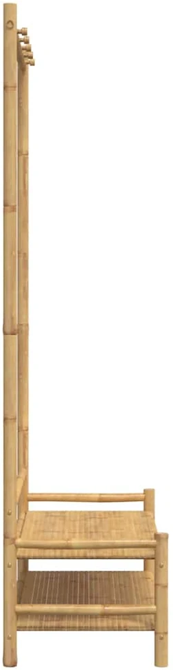 Drabužių kabykla su lentynomis, 103x40x183cm, bambukas