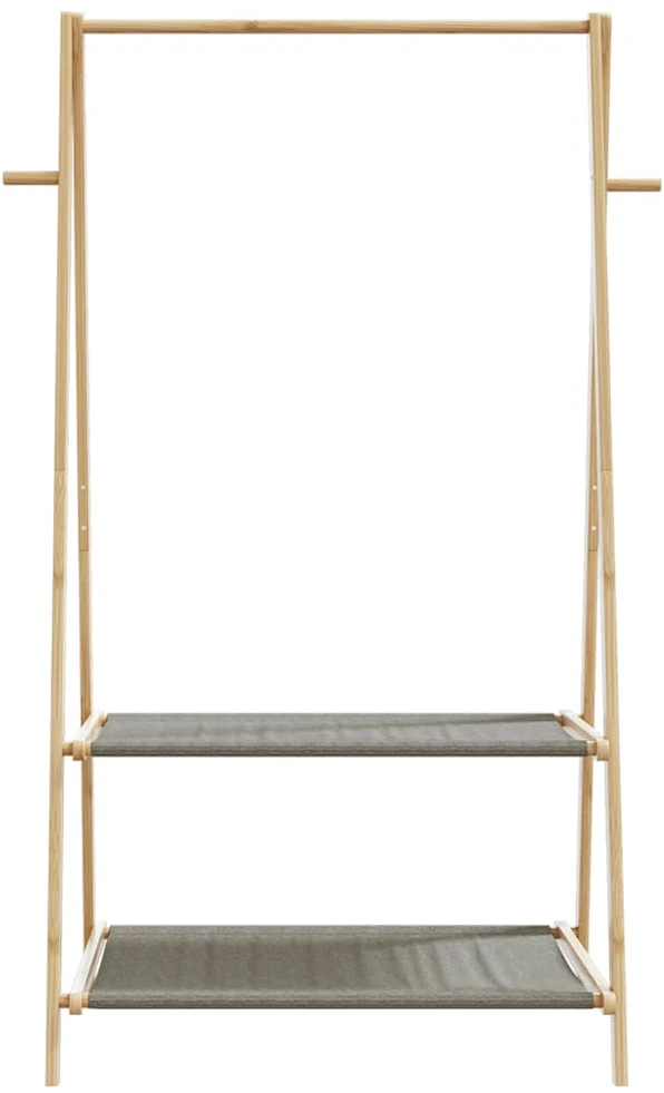 Drabužių kabykla su lentynomis, 96x45,5x150,5cm, bambukas