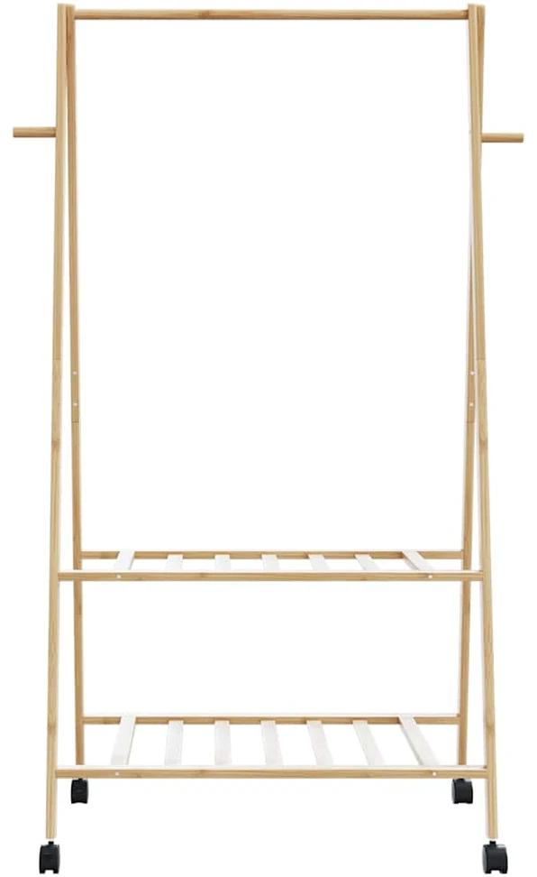 Drabužių kabykla su lentynomis/ratukais, 96x45,5x155,5cm