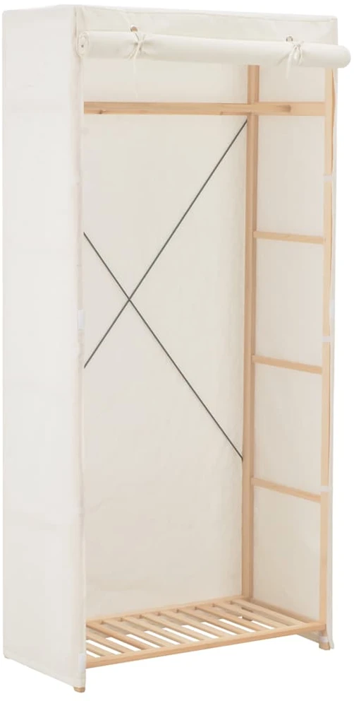 Drabužių spinta, baltos sp., 79x40x170cm, audinys