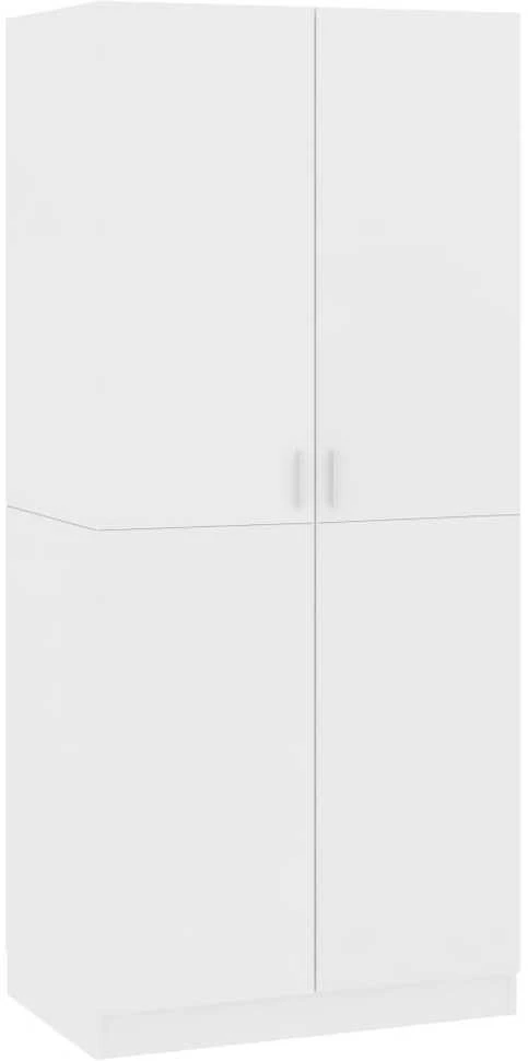 Drabužių spinta, baltos spalvos, 80x52x180cm, apdirbta mediena