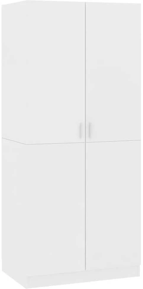 Drabužių spinta, baltos spalvos, 80x52x180cm, apdirbta mediena