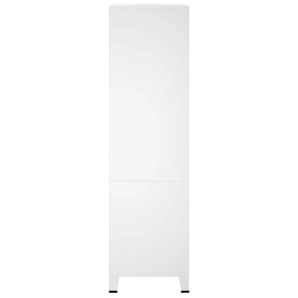 Drabužių spinta, baltos spalvos, 90x50x180cm, metalas