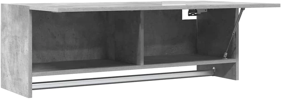 Drabužių spinta, betono, 100x32,5x35cm, apdirbta mediena