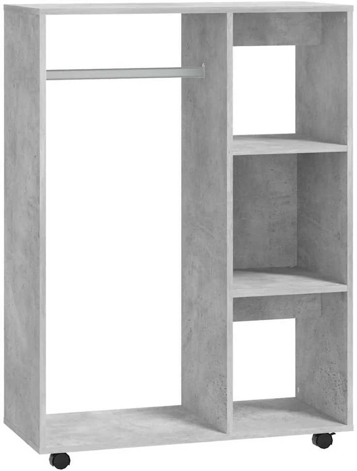 Drabužių spinta, betono pilka, 80x40x110cm, apdirbta mediena