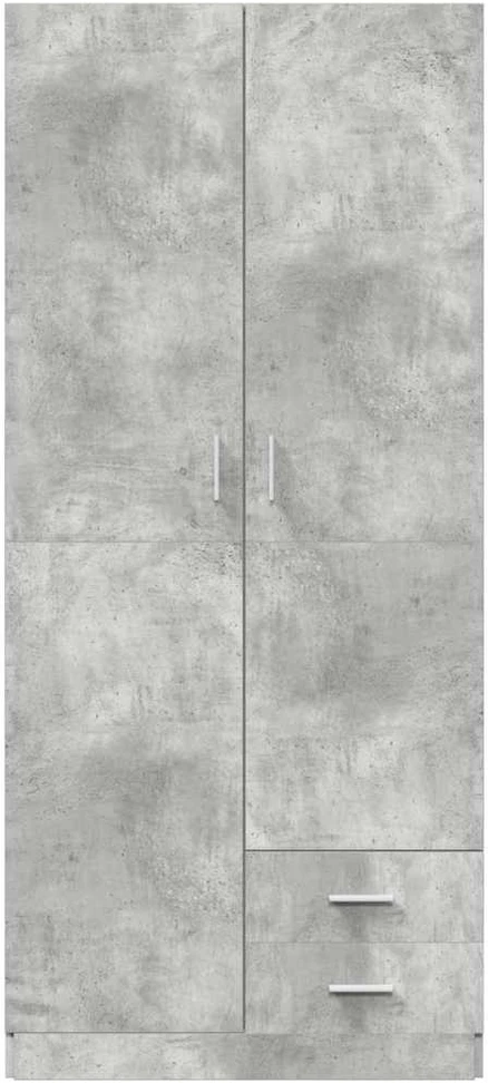 Drabužių spinta, betono pilka, 80x52x180cm, apdirbta mediena