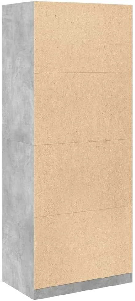 Drabužių spinta, betono pilkos spalvos, 80x50x200 cm, MDP