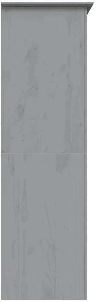 Drabužių spinta BODO, pilka, 146x53,5x173 cm, pušies masyvas