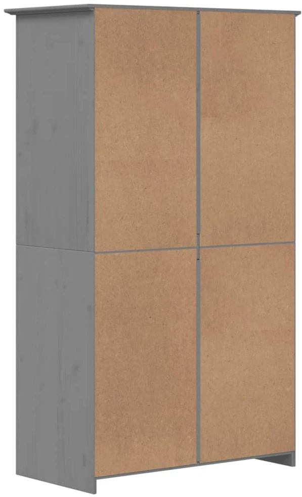 Drabužių spinta BODO, pilka, 99x53,5x173 cm, pušies masyvas