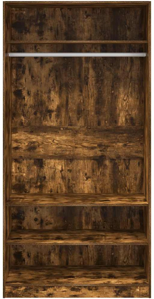 Drabužių spinta, dūminio ąžuolo, 100x50x200cm, apdirbta mediena