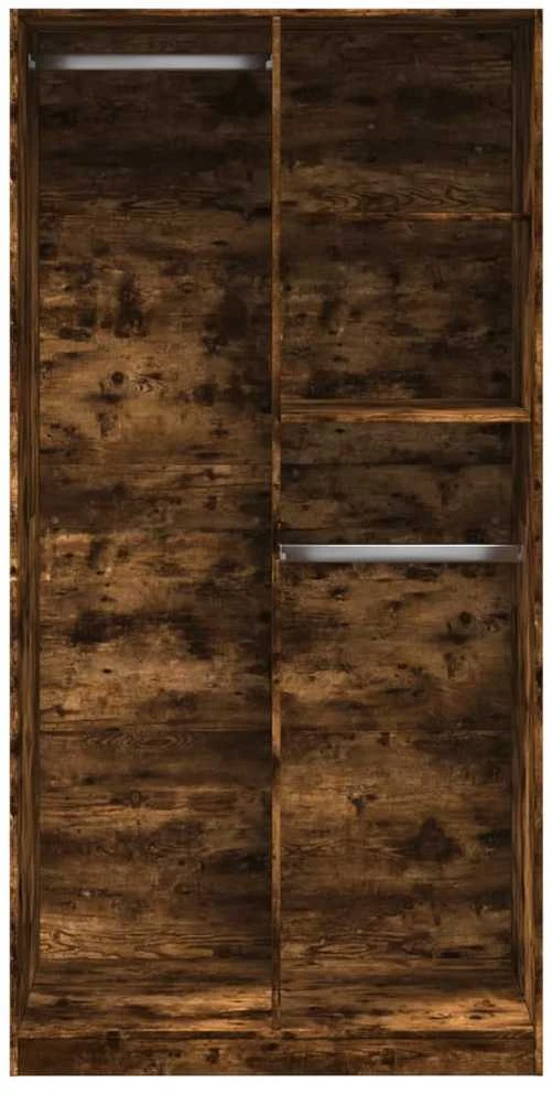 Drabužių spinta, dūminio ąžuolo, 100x50x200cm, apdirbta mediena