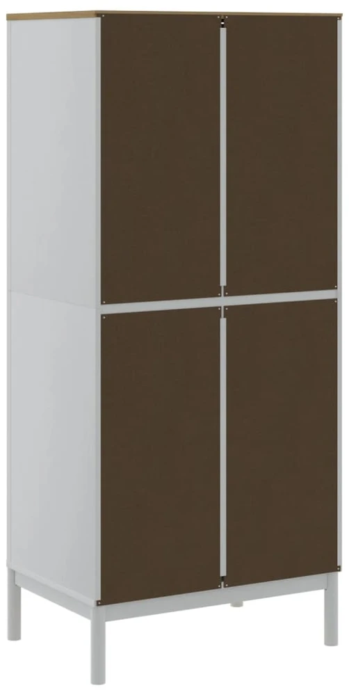 Drabužių spinta FLORO, balta, 77x53x171cm, pušies masyvas