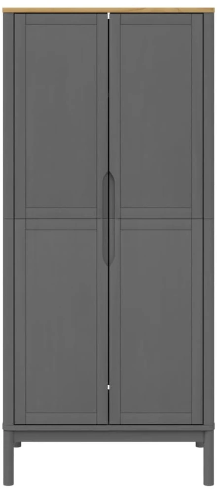 Drabužių spinta FLORO, pilka, 77x53x171cm, pušies masyvas