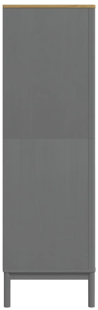 Drabužių spinta FLORO, pilka, 77x53x171cm, pušies masyvas