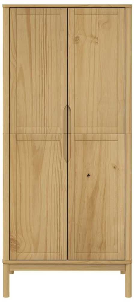 Drabužių spinta FLORO, vaško ruda, 77x53x171cm, pušies masyvas