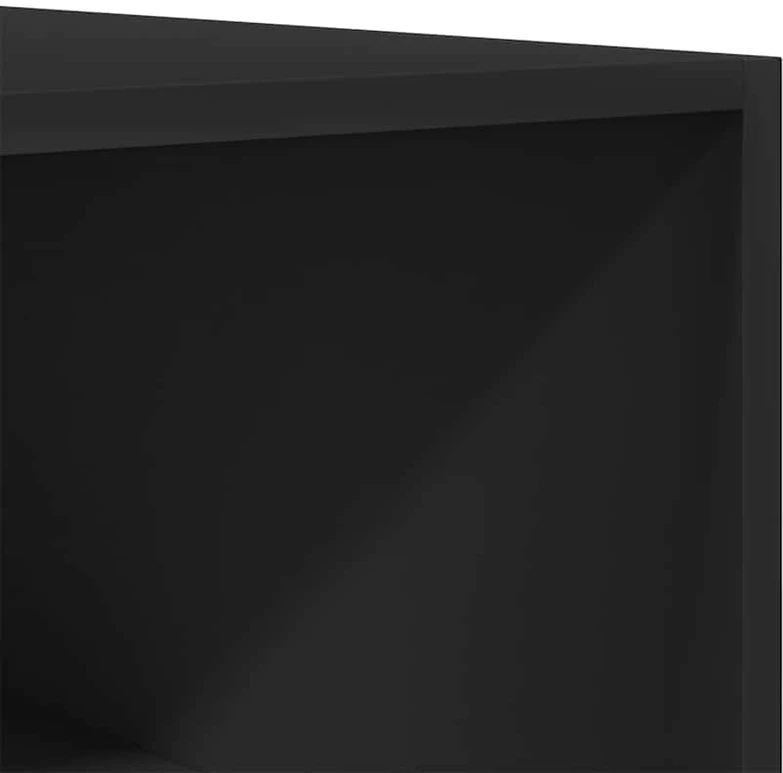 Drabužių spinta, juodos spalvos, 100x50x200cm, apdirbta mediena