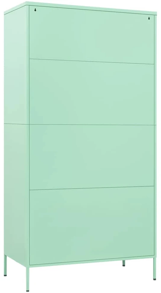 Drabužių spinta, mėtų spalvos, 90x50x180cm, plienas