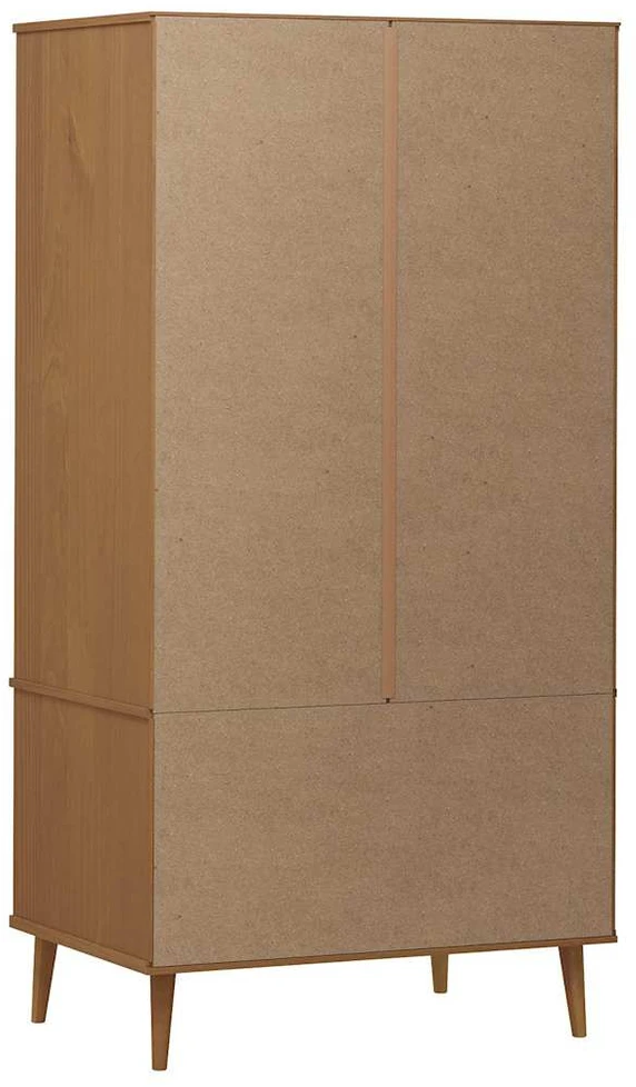 Drabužių spinta MOLDE, ruda, 90x55x175cm, pušies masyvas