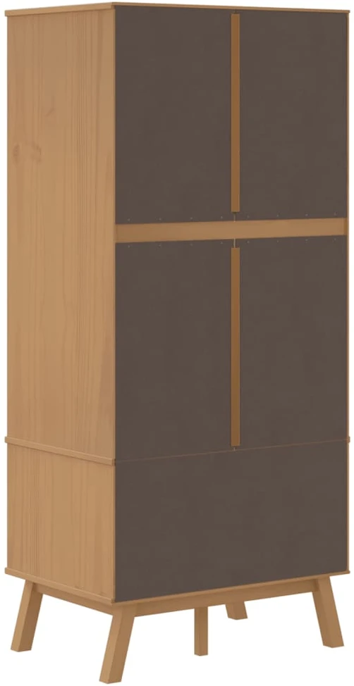 Drabužių spinta OLDEN, balta/ruda, 76,5x53x172cm, pušis