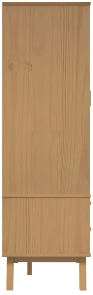 Drabužių spinta OLDEN, balta/ruda, 76,5x53x172cm, pušis
