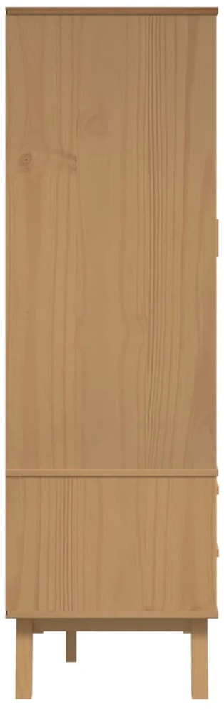 Drabužių spinta OLDEN, pilka/ruda, 76,5x53x172cm, pušis