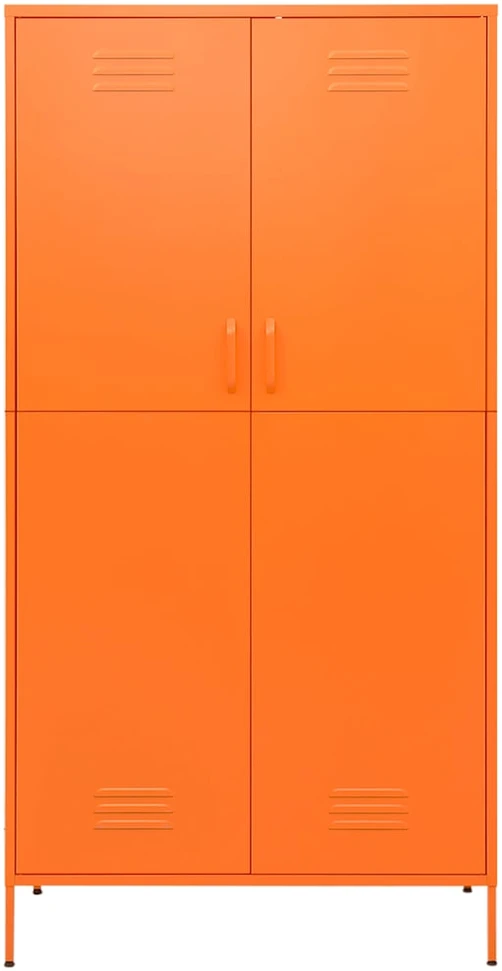 Drabužių spinta, oranžinė, 90x50x180cm, plienas