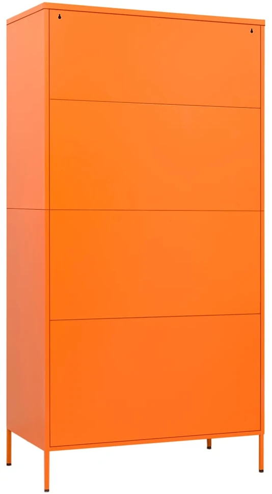 Drabužių spinta, oranžinė, 90x50x180cm, plienas
