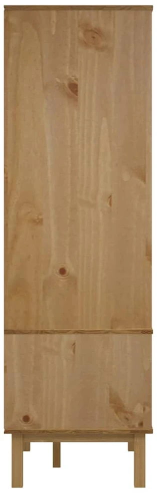 Drabužių spinta OTTA, ruda/pilka, 76,5x53x172cm, pušies masyvas