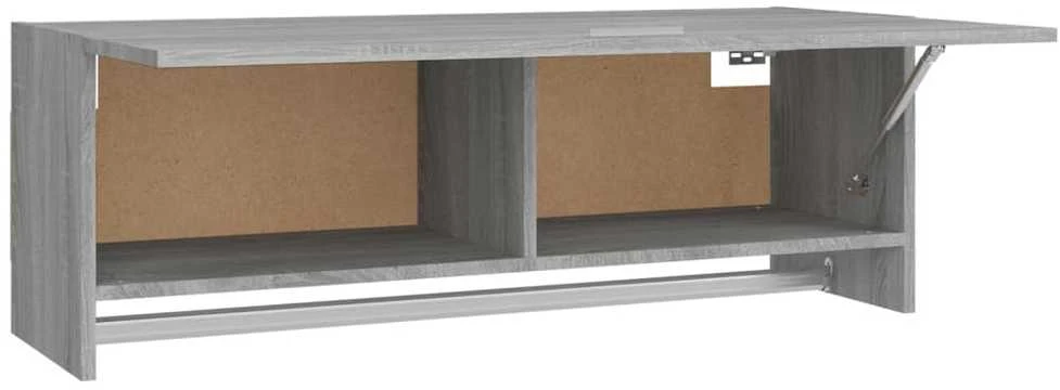 Drabužių spinta, pilkos ąžuolo spalvos, 100x32,5x35cm, mediena