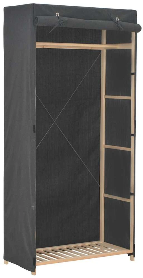 Drabužių spinta, pilkos sp., 79x40x170cm, audinys