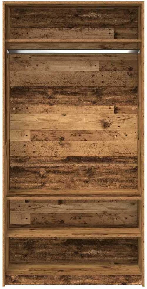 Drabužių spinta, sendintos medienos, 100x50x200cm, MDP