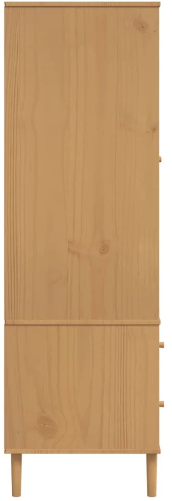 Drabužių spinta SENJA, ruda, 90x55x175cm, pušies masyvas