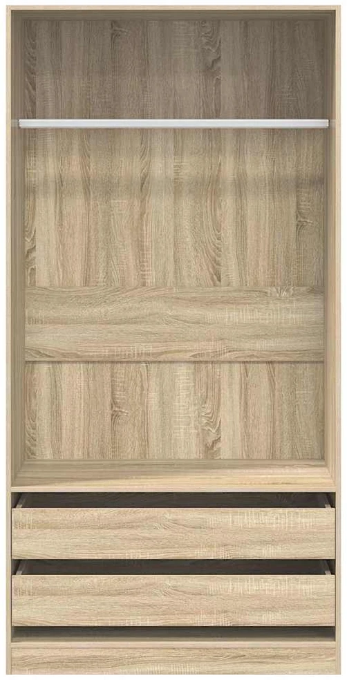 Drabužių spinta, sonoma ąžuolo, 100x50x200cm, apdirbta mediena