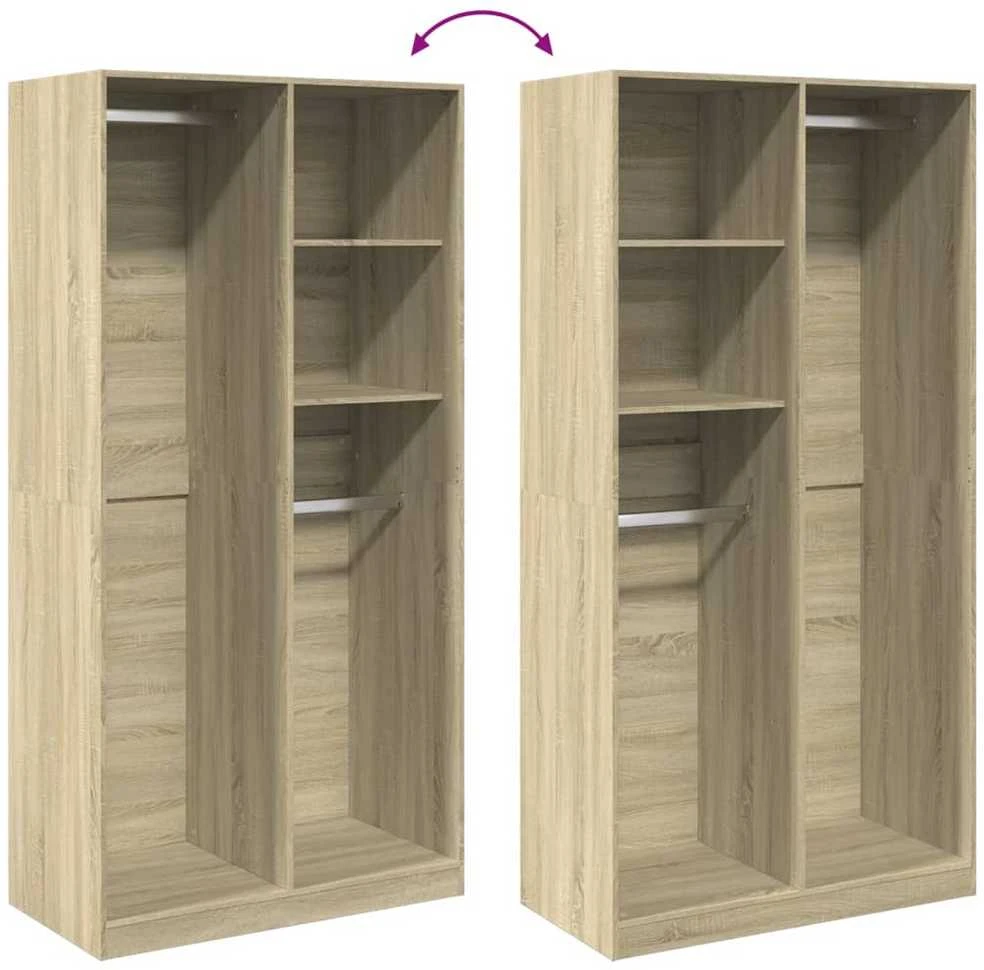 Drabužių spinta, sonoma ažuolo spalvos, 100x50x200cm, MDP