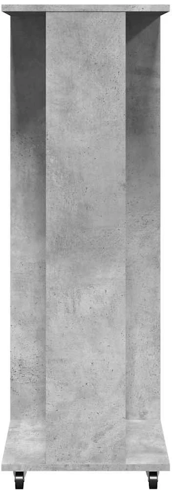 Drabužių spinta su ratukais, betono, 102x38x110cm, mediena
