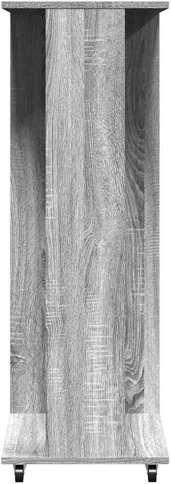 Drabužių spinta su ratukais, pilka, 102x38x110cm, mediena