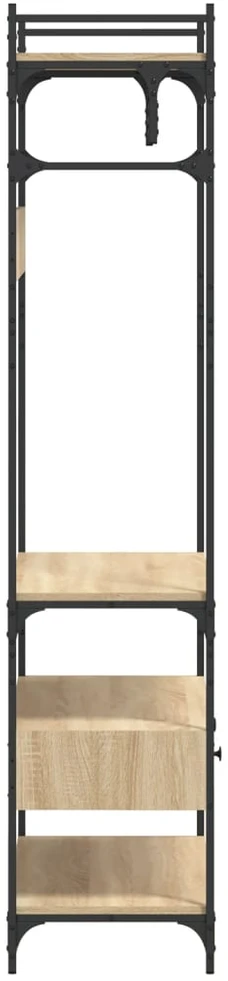 Drabužių spinta su stalčiais, ažuolo, 89x39x184,5cm, mediena