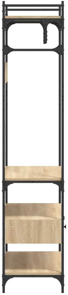 Drabužių spinta su stalčiais, ažuolo, 89x39x184,5cm, mediena