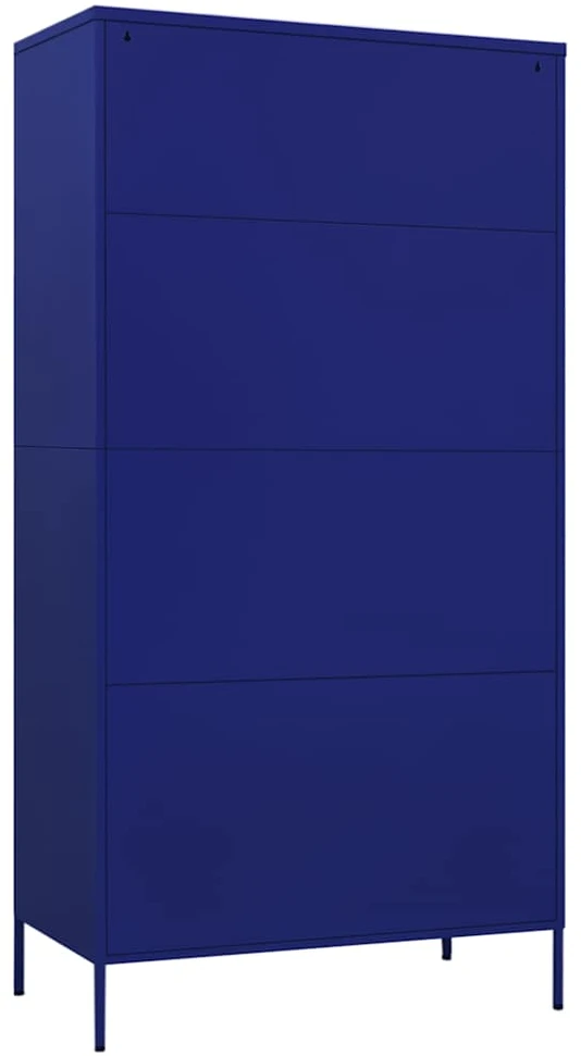 Drabužių spinta, tamsiai mėlyna, 90x50x180cm, plienas