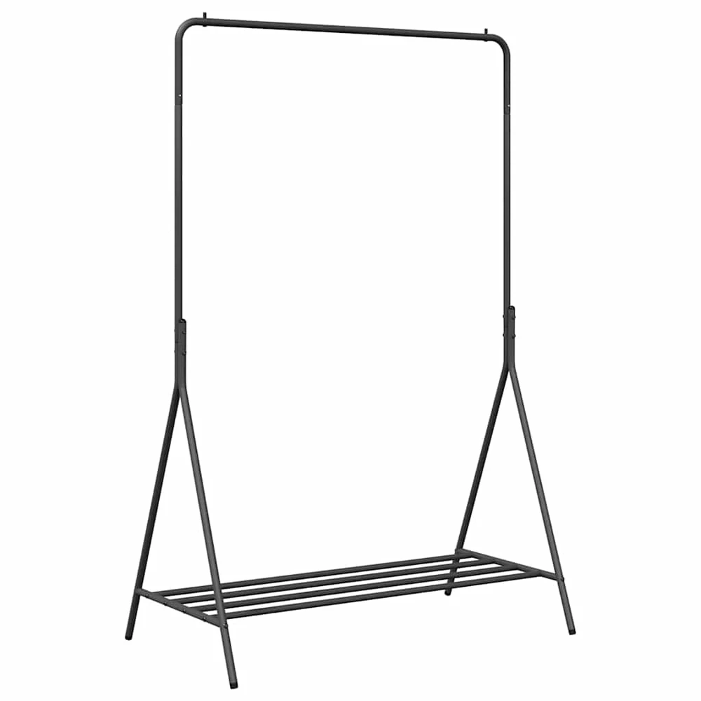 Drabužių stovas su saugykla Juoda 100 x 56 x 154 cm Plienas