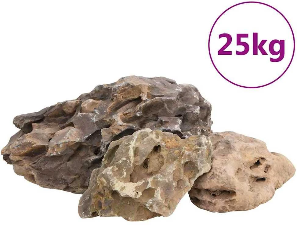 Drakono akmenys, pilkos spalvos, 25kg, 10–40cm