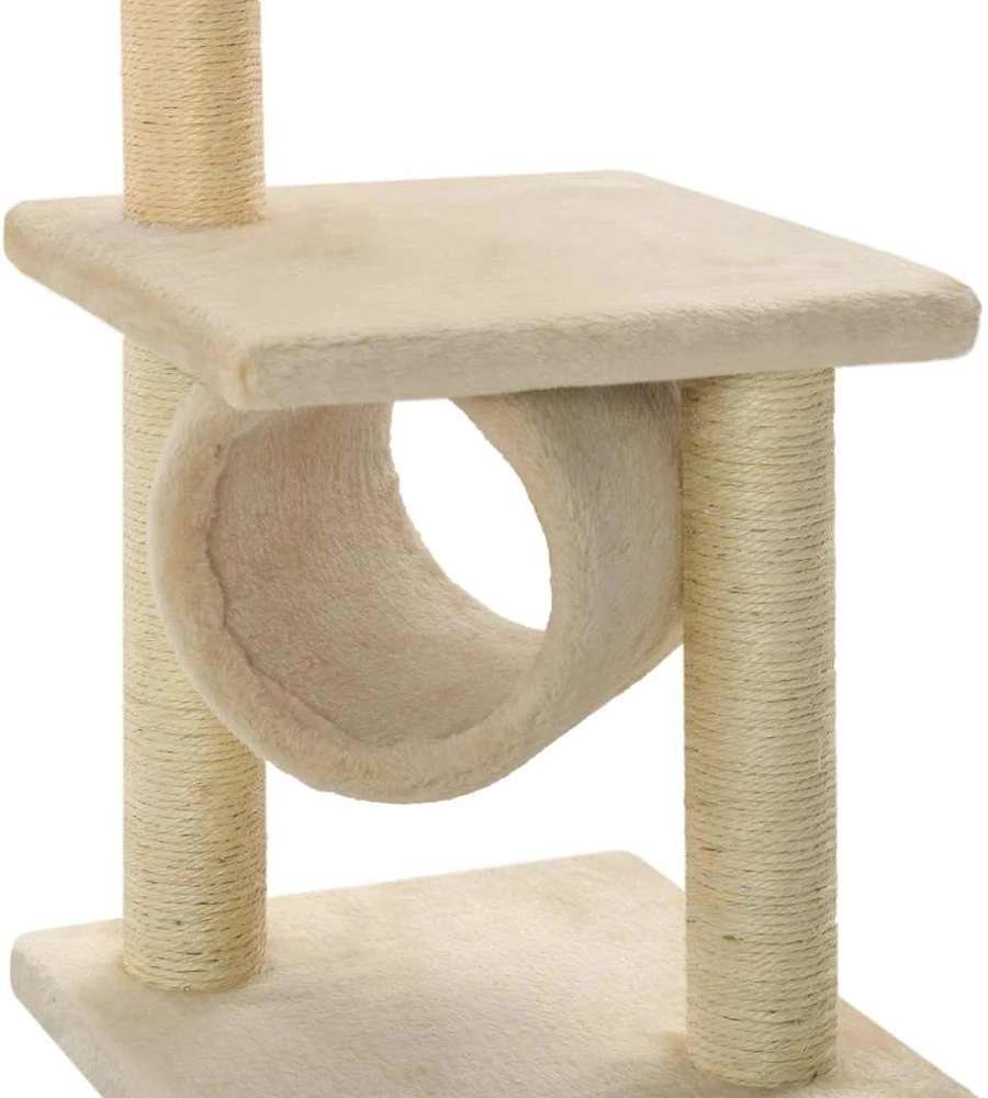 Draskyklė katėms su stovais iš sizalio, 65cm, smėlio sp.
