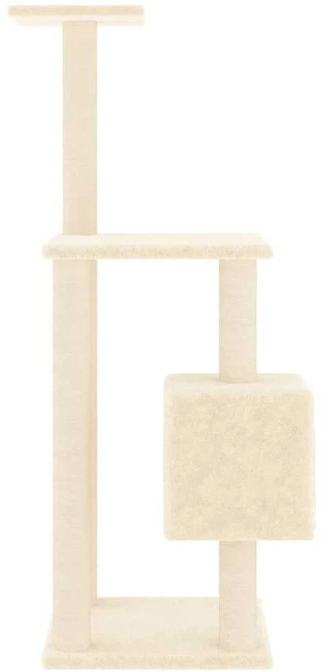 Draskyklė katėms su stovais iš sizalio, kreminės spalvos, 104cm