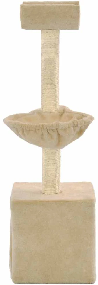Draskyklė katėms su stovais iš sizalio, 105cm, smėlio sp.