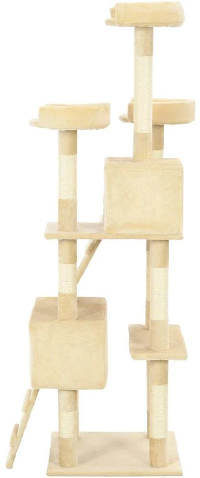 Draskyklė katėms su stovais iš sizalio, 170cm, smėlio sp.