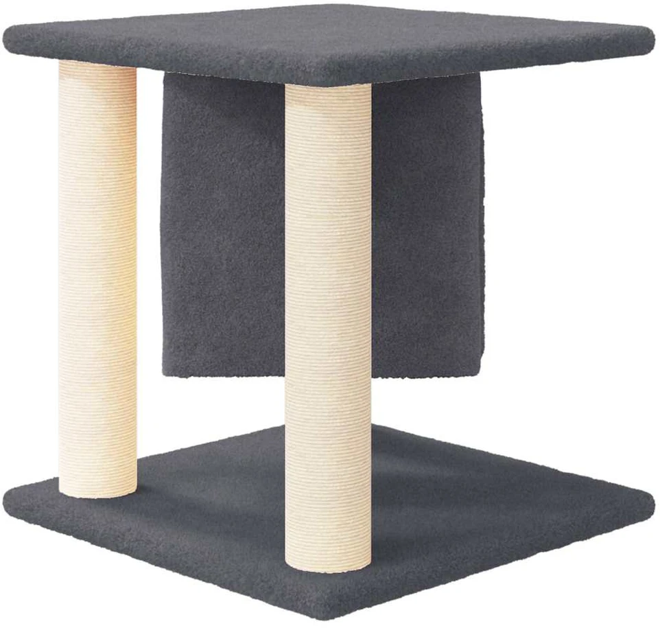 Draskyklė katėms su stovais iš sizalio, tamsiai pilka, 37cm
