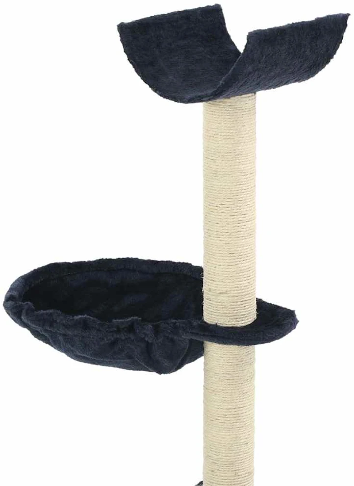 Draskyklė katėms su stovais iš sizalio, 105cm, mėlyna